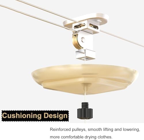 Hand Crank Ceiling Mounted Clothes Drying Rack - Space-Saving Indoor & Balcony Laundry Solution for Efficient Drying and Easy Use