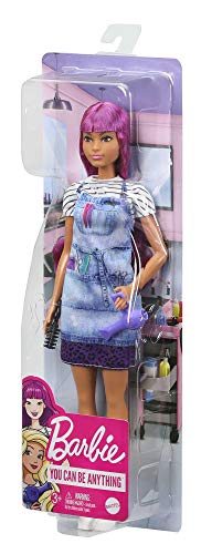 Barbie GTW36 - Haartylistin-Puppe (ca. 30 cm), lila Haare, Zubehör, tolles Geschenk für Kinder ab 3 Jahren – Bild 6