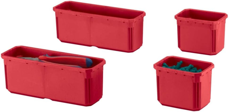 Keter 240051 Connect Organizer Tool Box, Black/Red, 54 x 30.2 x 11.5 cm