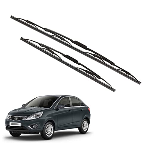 Image of Kylo Windshield Wiper for Zest /Conventional and Traditional Metal Type Windshield Water Repellency Scratch Proof Metal Wiper Blades Suitable for Zest (Driver Side - 24 inch, Passenger Side - 13 inch)