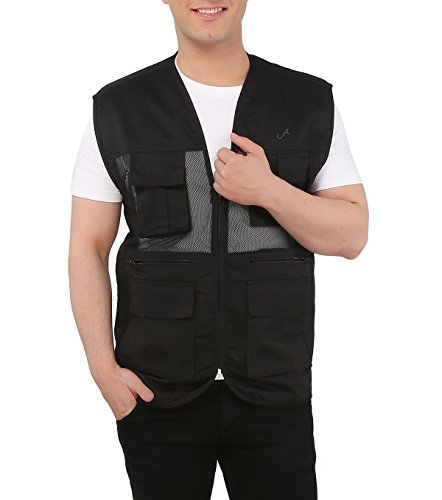Image of ASHDAN Photographer Durable Vest. Sleeveless Regular Size Outdoor Expedition Jacket. Netted Ventilation