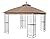 Canopy Top for Garden Treasures 10 ft x 10 ft Brown Metal Square Semi- Gazebo Model #L-GZ038PST-F (Tan) (Fabric TOP ONLY)