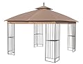 Canopy Top for Garden Treasures 10 ft x 10 ft Brown Metal Square Semi- Gazebo Model #L-GZ038PST-F (Tan) (Fabric TOP ONLY)