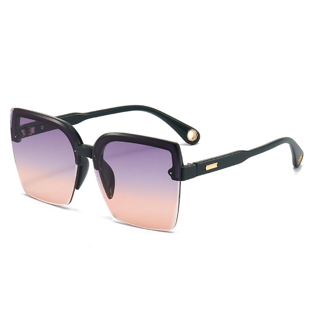 Duże okulary przeciwsłoneczne męskie, damskie, modne, bez oprawek, kwadratowe, vintage, okulary przeciwsłoneczne, UV400, damskie