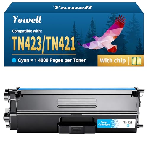 Yowell TN423 Toner Cyan MFC-L8690CDW Compatible with Brother TN-423 TN-421 for Brother MFC-L8690CDW Toner for HL-L8260CDW DCP-L8410CDW HL-L8360CDW MFC-L8900CDW 8690CDW 8260CDW - TN422 3 cycy