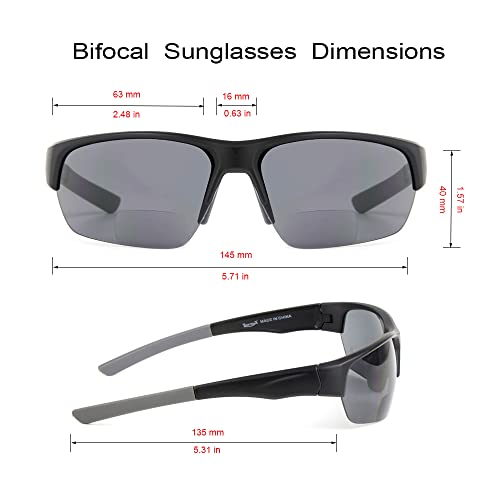 Ysorrisox 3 Pack Bifocal Reading Sunglasses For Men And Women With Adjustable Nose Pad,Tinted Sun Readers Wrap Around #TOP2
