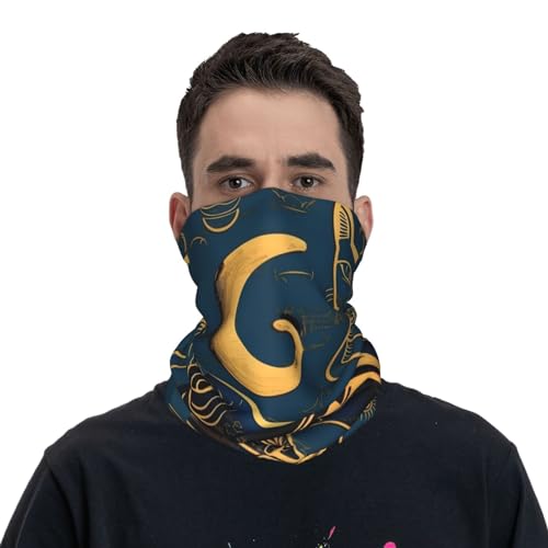 Balaclava bandana para mujer y hombre, tipo bufanda facial azul con diseño egipcio antiguo miniatura 2