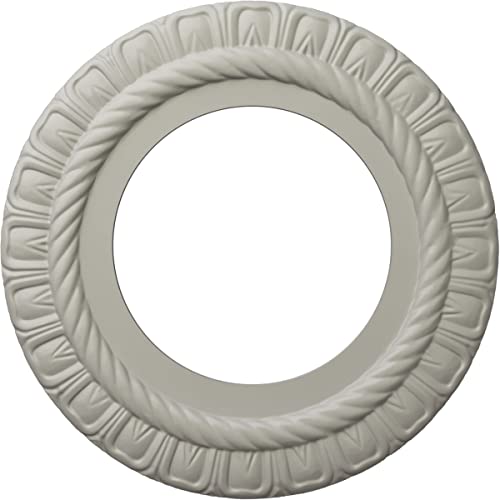 Image of Ekena Millwork CM10CLPCF 10-5 /8 inch x 5-3 /4 inch x 1 /2 inch Claremont Ceiling Medallion, Pot of Cream