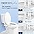 LUXE Bidet NEO 185 Plus - Only Patented Bidet Attachment for Toilet Seat, Innovative Hinges to Clean, Slide-in Easy Install, Advanced 360° Self-Clean, Dual Nozzles, Feminine & Rear Wash (Gold)