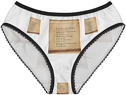 10 Commandments Panties, 10 Commandments Underwear, Briefs, Cotton Briefs, Funny Underwear, Panties For Women