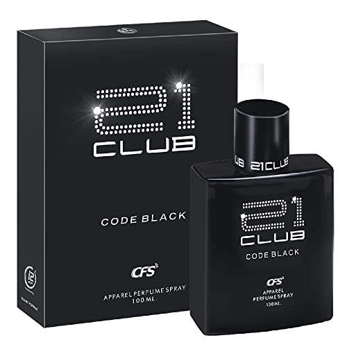 Image of FRASIYON 21 CLUB Code Black Perfume for Men| 100ml | Long Lasting Eau De Parfum | Bold Masculine Scent for Casual, Date & Nightlife | Premium Fragrance