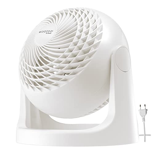 Woozoo PCF-M18 Ventilateur De Table Silencieux Puissant - 23m², Oscillation, Inclinaison - Noir