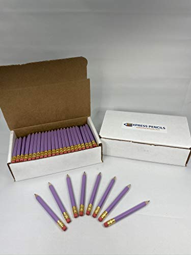 Lápices half con borrador morado, caja de 144 unidades miniatura 1