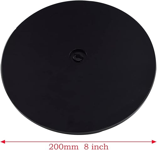 Miniatura 2 de SDTC Tech Paquete de 2 bandejas giratorias de acrílico negro de 8 pulgadas, bandeja giratoria de rotación de 360 grados con rodamientos de bolas de