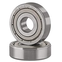 XiKe 2 Stück 6201 ZZ Kugellager 12x32x10mm Chromstahl und Doppelte Metalldichtung 6201Z Rillenkugellager mit Dichtungen