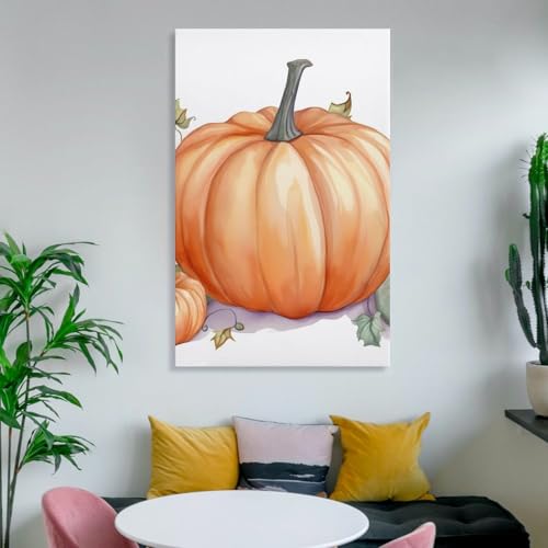 Impression sur toile citrouilles d'automne décoration murale maison