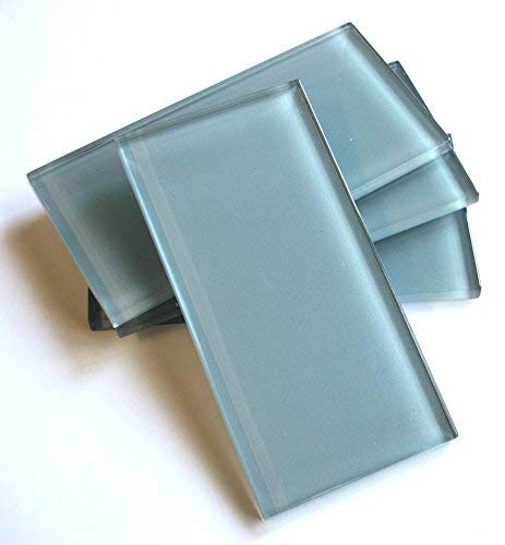 3x9 Light Blue Shiny Subway Glass Tile Wall Backsplash