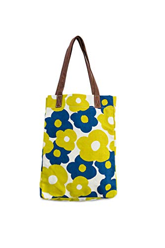 MAIKA Recycled Canvas Market Tote Bag, Hana, Blue