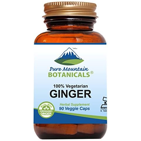 Pure Mountain Botanicals Organic Ginger Capsules Cover