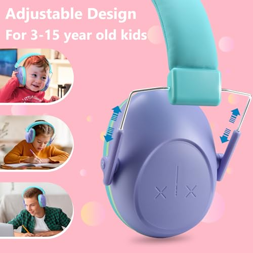 Image of ProCase Kids Noise Cancelling Headphones Ear Hearing Protection, Purple