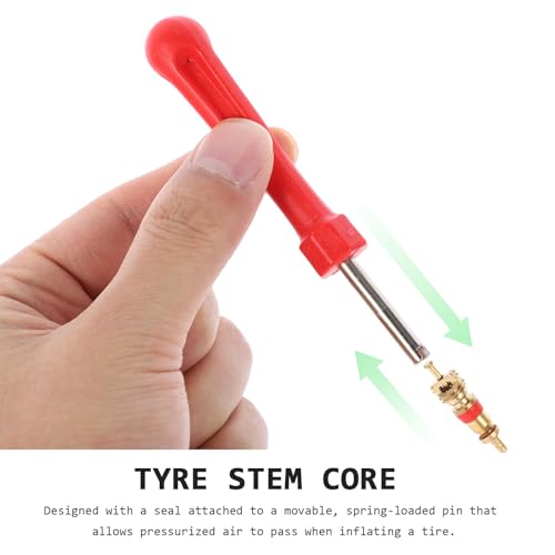 Ventileinsatzentferner mit 5 Ventileinsätzen für Auto Fahrrad Auto LKW Ersatzreifen Reifenventil Reparaturwerkzeug