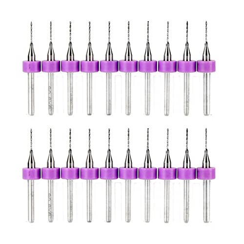 Ta-Vigor 20Pcs 0.3Mm Pcb Drill Bit, Micro Drill Bits 1/8 Inch Shank Tungsten Carbide Rotary Tool For Print Circuit Board/Stone/Cnc Engraving #TOP21