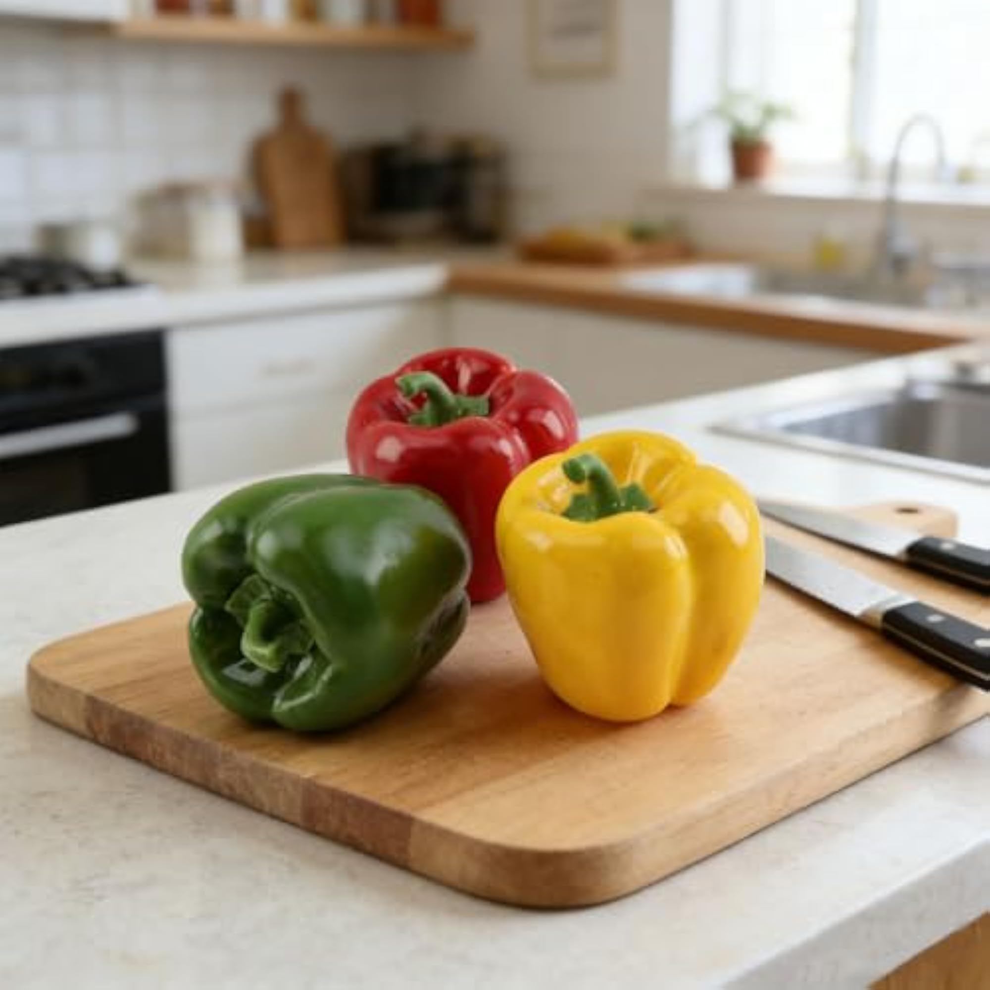 3Pack Artificial Bell Peppers for Table Decor
