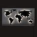 Produktbild K&L Wall Art LED-Weltkarte Holz - 3D Weltkarte - Wandbild Weltkarte - 110x60 cm (Acryl schwarz)