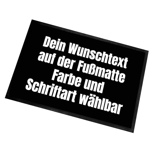 personalisierte Fußmatte | Türmatte | Dein Wunschtext auf der Fußmatte Farbe und Schriftart wählbar | 60x40cm | für innen und außen | Vorleger für die Haustür/Flur | Geschenk zur ersten Wohnung personalisierte Fußmatte | Türmatte | Dein Wunschtext auf der Fußmatte Farbe und Schriftart wählbar | 60x40cm | für innen und außen | Vorleger für die Haustür/Flur | Geschenk zur ersten Wohnung