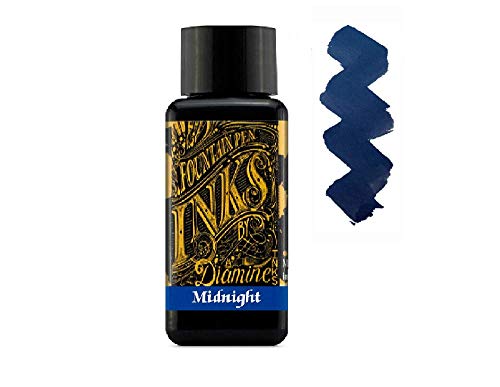 Diamine Fountain Pen Ink 30Ml - 3 X Bottles - Writers Blood & Midnight Blue & Green Black #TOP2