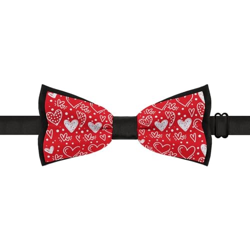 GoasNei Valentine's Day Bow Tie for Men Adjustable Necktie Funny Tie Neck Ties for Weddings Party