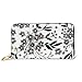 Produktbild JHGFG Mode Handtasche Reißverschluss Brieftasche Vektor Blumen Nahtloser Hintergrund Kleine weiße Telefonkupplung Geldbörse Abendkupplung Blockieren Leder Brieftasche Multi Card Or. En