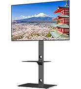 1homefurnit テレビスタンド 壁寄せテレビスタンド ハイタイプ 30-70インチLCD/LEDに対応 耐荷重40KG 高さ6段調整 回転角度37 VESA600*400mmまで対応 棚板付き