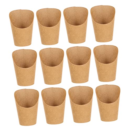 Mikinona Snack Box for French Fries 50pcs French Fry Holding Cups Appetizer Cups Charcuterie Cones Restaurant Supplies