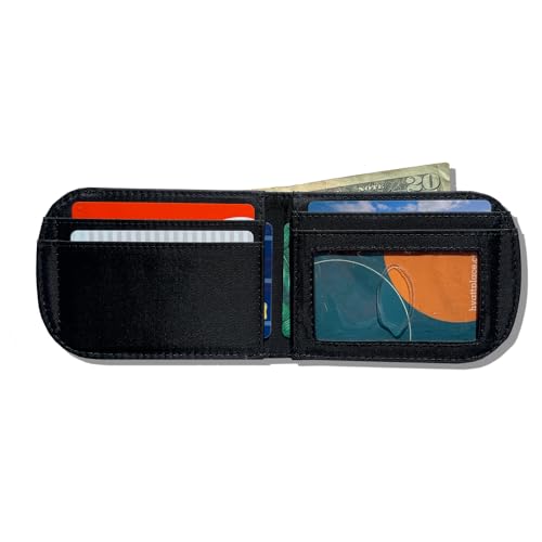 Big Skinny Men's Curve Leather Bi-Fold Slim Wallet, Holds Up to 20 Cards3