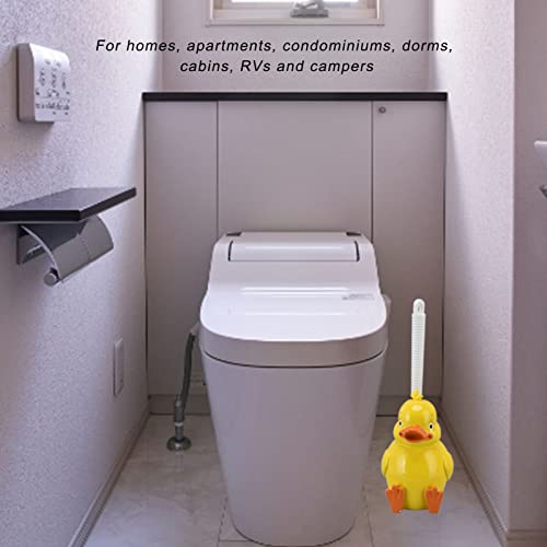 Image of Bathroom Toilet Brush, Little Seamless Toilet Brush with Base, Stainless Steel, Eco-Friendly, Compact Design, for Home Use, Daily Cleaning, Bathroom Accessories