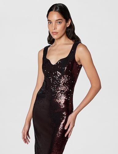 Image of Dress The Population Womens Sloane Rounded V Neck Bodycon Midi Dress