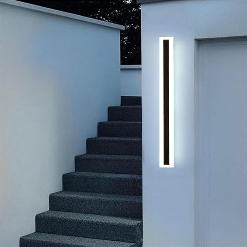 Luminaire mural extérieur IP65 au design linéaire épuré en métal et acrylique
