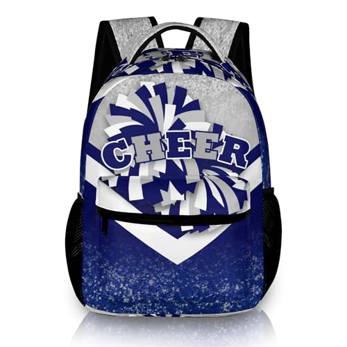 Image of Cheer Backpack for Cheerleaders, Cheerleading Gifts for Teams, Cheerleader Backpack for Women (Silver&Blue)