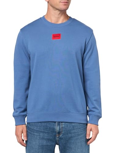 HUGO Men's Regular Fit Square Logo Jersey Sweatshirt