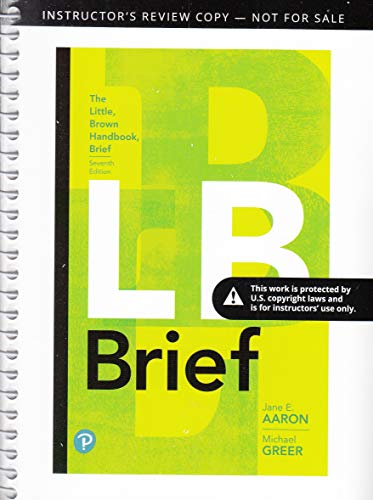 LB Brief | The Little, Brown Handbook, Brief | ... 0135298121 Book Cover