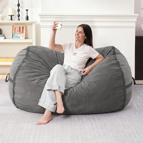 Image of 4FT Bean Bag Chair 4'Big Bean Bag Chairs with Adults, Large Beanbag Chair