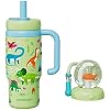 24oz Stainless Steel Whale Fountain Tumbler with Handle Two Lids, with Fun Fountain Effect, Insulated Whale Water Bottle with Handle, drinking cup with whale squirt for Kids, Teens, and Adults