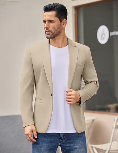 COOFANDY Men's Casual Blazer Jacket One Button Suit Jackets Lightweight Knit Sport Coat2