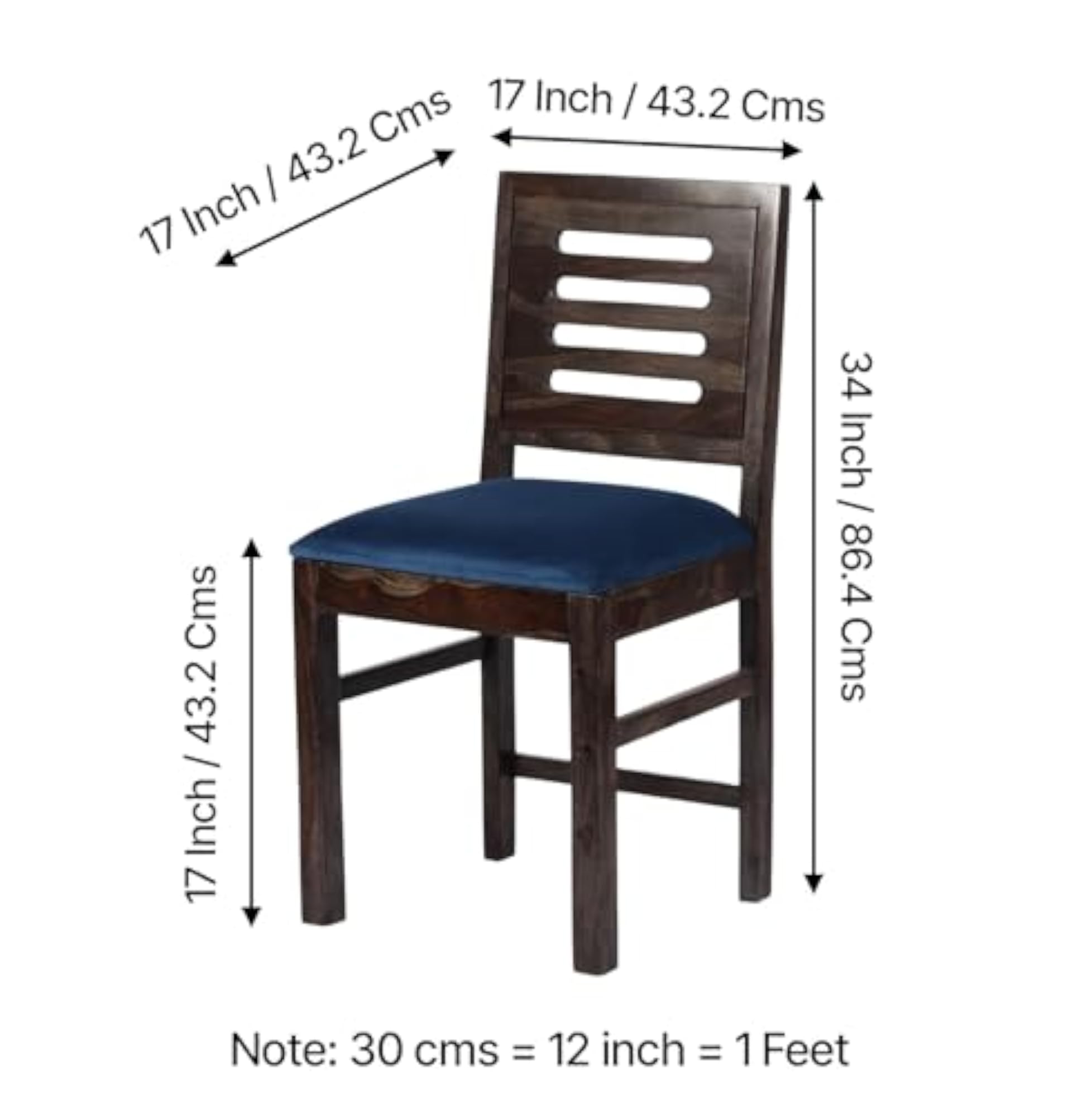 Rosslyn Sheesham Wood Dining Chair with Cushion