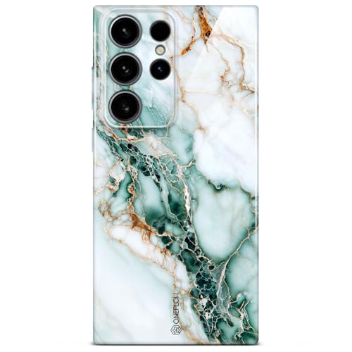 Coque Samsung Galaxy S24 Ultra antichoc aspect marbre rigide vert