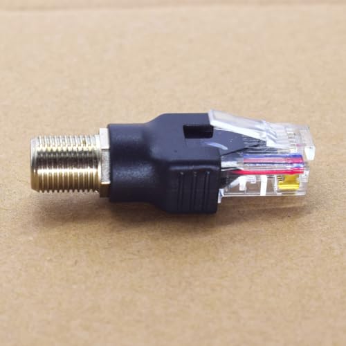 Adaptador convertidor RF a RJ45 hembra a macho 4 piezas miniatura 6