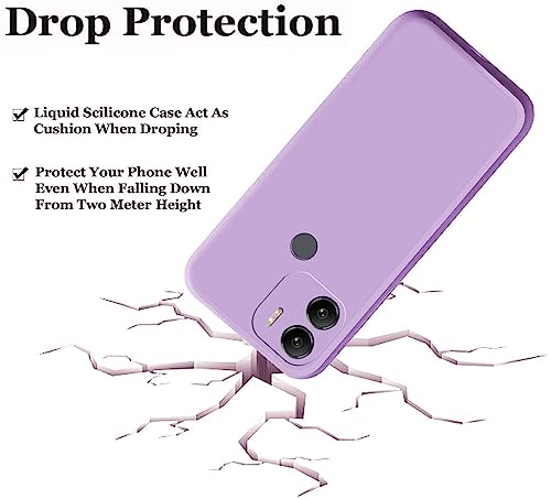 Image of A rtistque Purple Silicone Shockproof TPU Case for Poco C50 / Mi Redmi A1 Plus /Mi Redmi A2 Plus with Camera Protection | Stylish Protective Design
