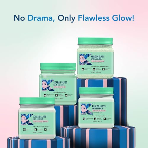 Image of DR.RASHEL Korean Glass Skin Essence Face Pack||Brightening & Hydrating Facial Mask for Smooth, Glowing Skin ||Pore-Refining, Nourishing Formula with Natural Extracts & Hyaluronic Acid for Clear & Radiant Complexion | Brightening & Hydrating, Pore-Refining, Nourishing Formula with Natural Extracts & Hyaluronic Acid, For Smooth, Glowing Skin