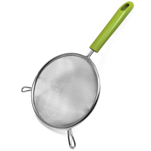 Fackelmann Colino Ø 14 cm con manico in plastica riciclata certificata GRS, con piedini d'appoggio, materiale parte funzionale in acciaio inox, dimensioni 28 x 15.5 x 5 cm